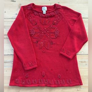 Vintage Gantos beaded Christmas sweater